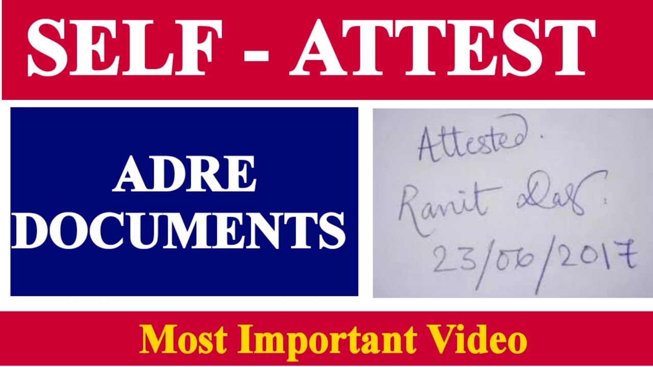 Documents SELF- ATTEST | Documents Attest Video | How to self Attest a Documents | Self Attested
