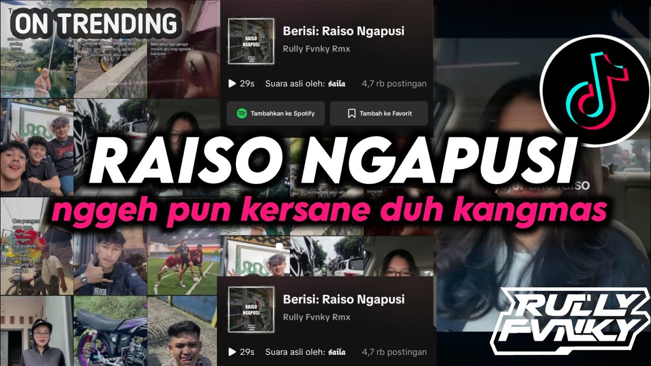 DJ RAISO NGAPUSI | NGGEH PUN KERSANE DUH KANGMAS | VIRAL FYP TIKTOK TERBARU BY RULLY FVNKY RMX