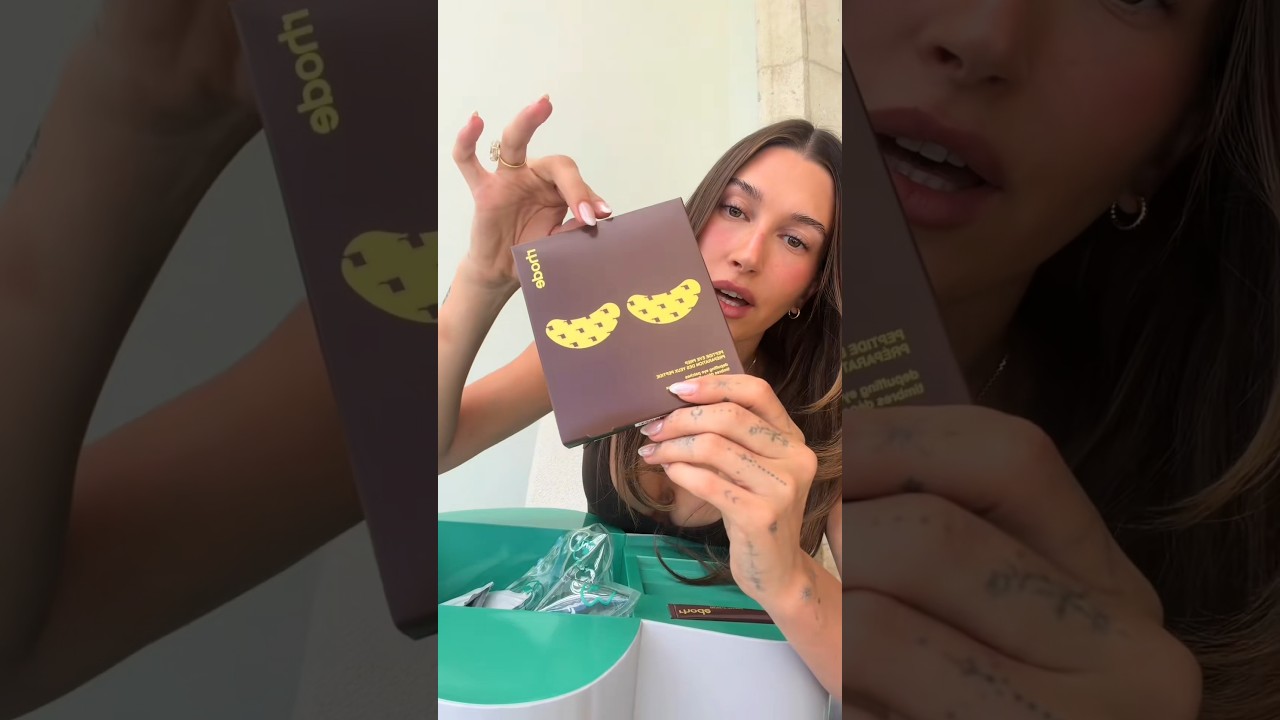 Hailey Bieber Unboxes Rhode x Justin Bieber Collab Drop - Spotwear Pimple Patches, Peptide Combo