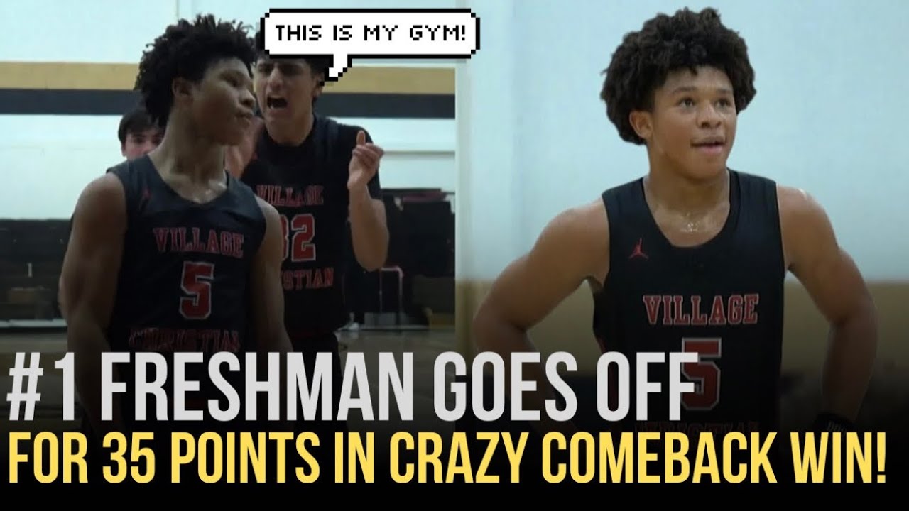 #1 Freshman GOES OFF For 35 Points & Leads Team To Comeback Win In League Debut! INTENSE Matchup!!