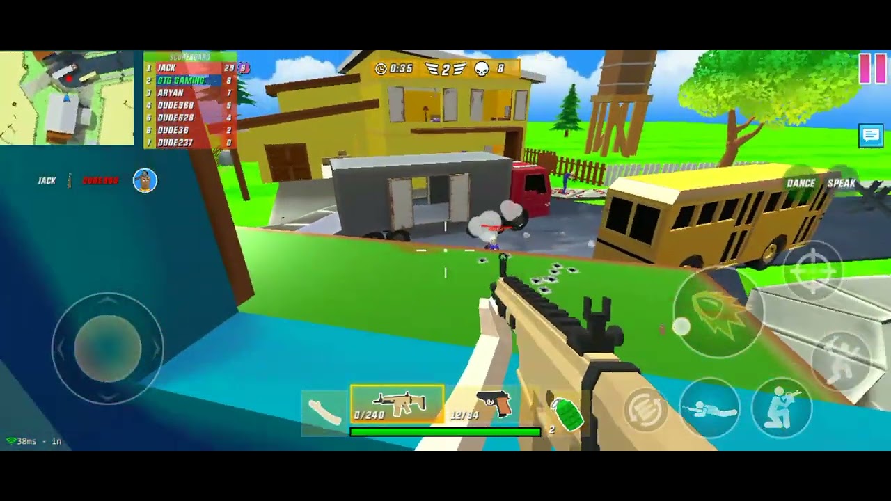 Multiplayer mode gameplay in dude theft wars #Dude theft wars