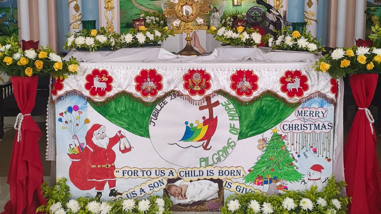 2025 Jubilee year  semi Christmas mass at enikepadu Assisi church, Semi Christmas celebration.