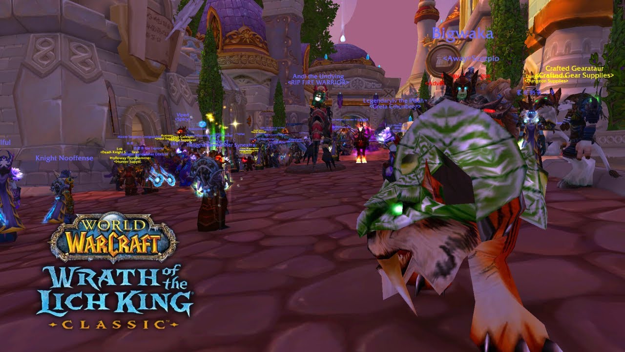 Server Population in Dalaran WoW WotLK Classic PTR (3.4.1 Ulduar, Titan Rune Dungeons Update)