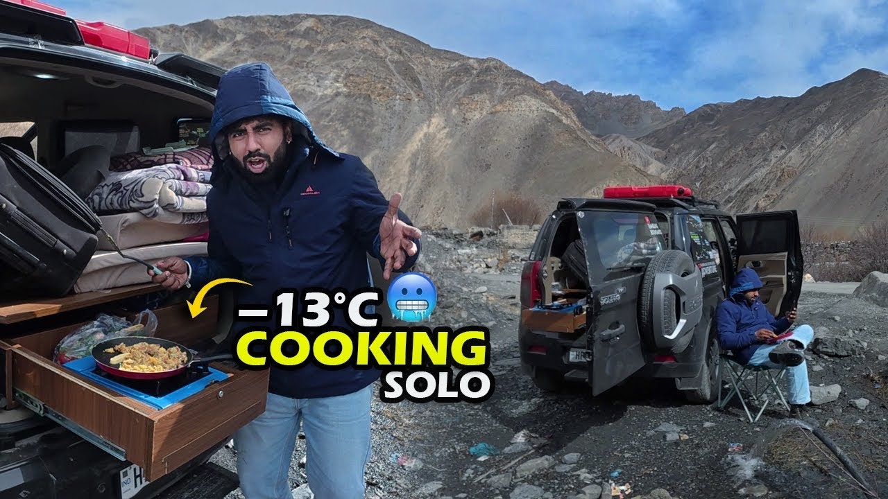 Solo Cooking at –13°C 🔥 Gue Village | Solo Travel with Bolero Neo  EP-3