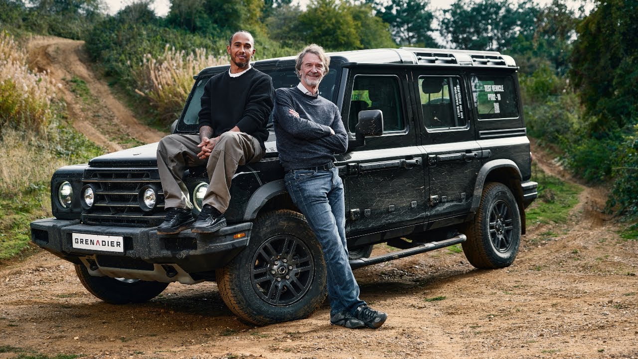 Unseen footage of Sir Lewis Hamilton and Sir Jim Ratcliffe driving the Grenadier