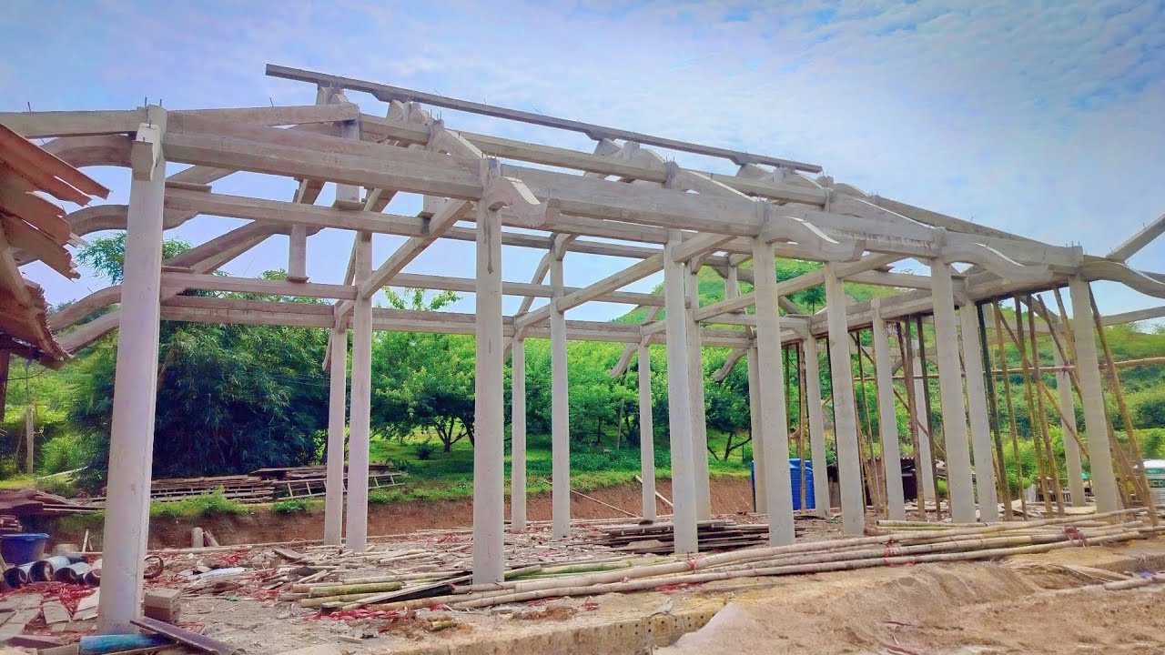 Mẫu nhà 1 Tầng Bốn Gian Kẻ Truyền Rộng 140m² Có Bếp Riêng, Cao Ráo Thoáng Mát và Chắc Chắn