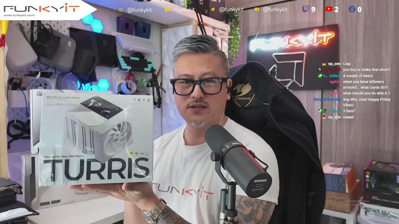 Funky Kit Show LIVE Ep.373 - Tryx STAGE ARGB 360 AIO, Dual Waterblock Mining Rig, TRX Turris Preview