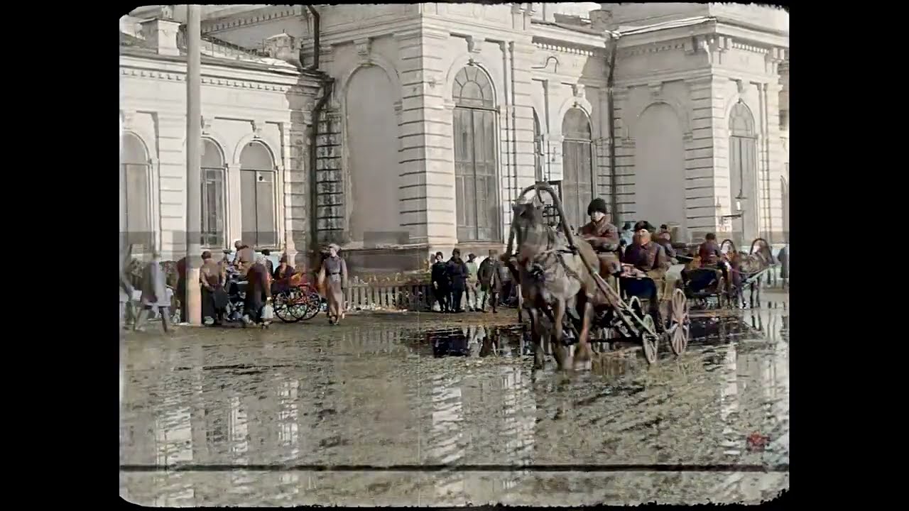 Иркутск 1919 г. Железнодорожный вокзал, мост через Ангару, Казанский собор, памятник Александру III.