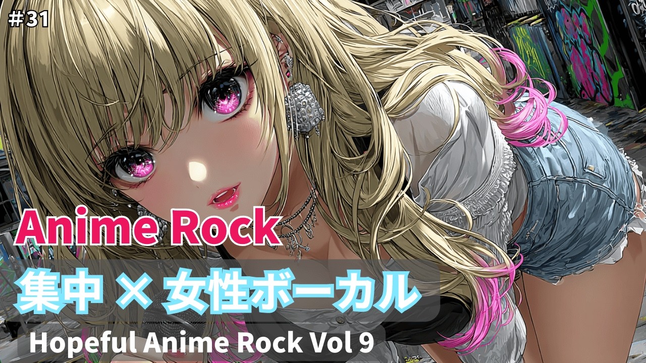 ☀️ Work & Study Anime Rock  Japanese Female Vocals｜Hopeful Anime Rock Vol 9