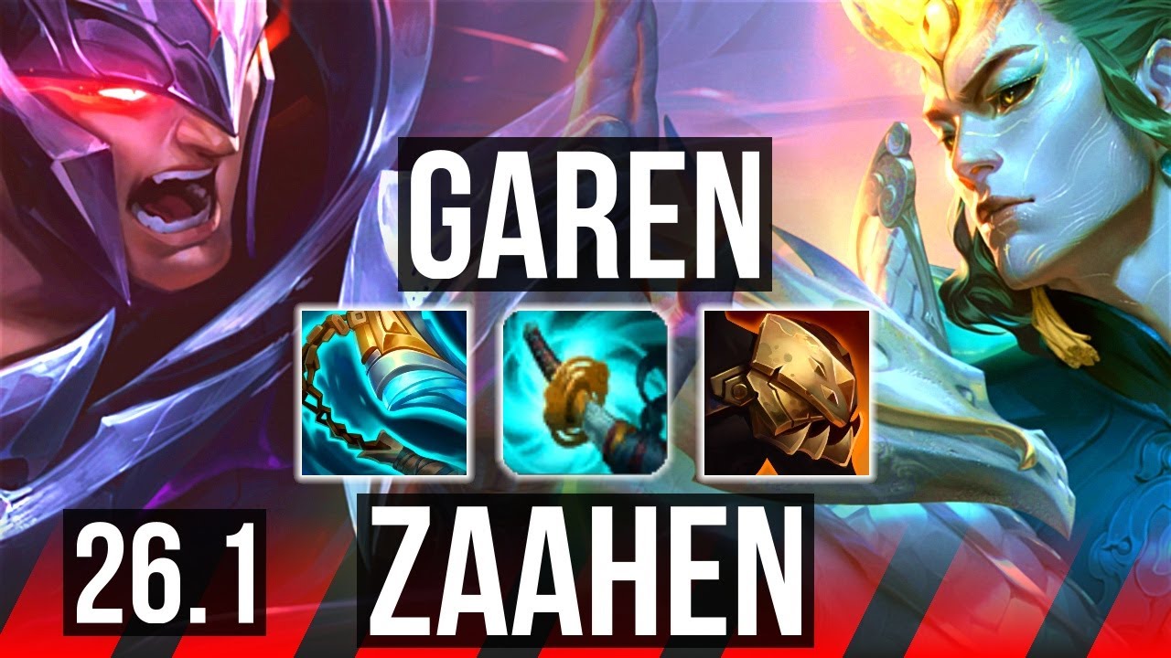 GAREN vs ZAAHEN (TOP) | 46K damage | KR Grandmaster | 26.1