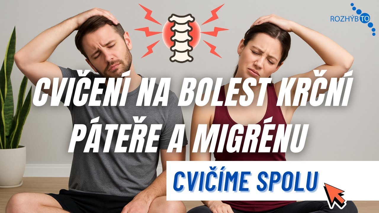 Bolest krční páteře a migréna - cvičení s fyzioterapeutem 👌🏼