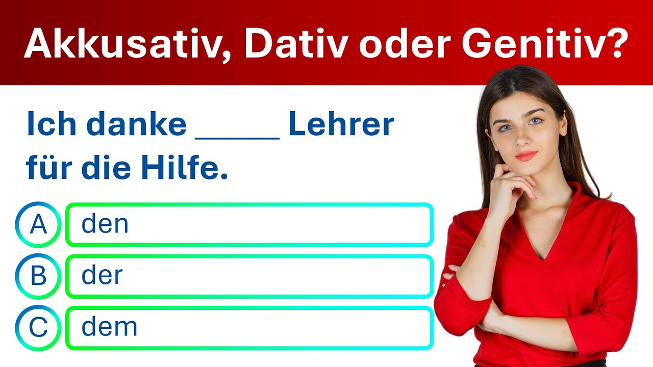 Akkusative, Dative or Genitive? Test your German! | Grammar Quiz