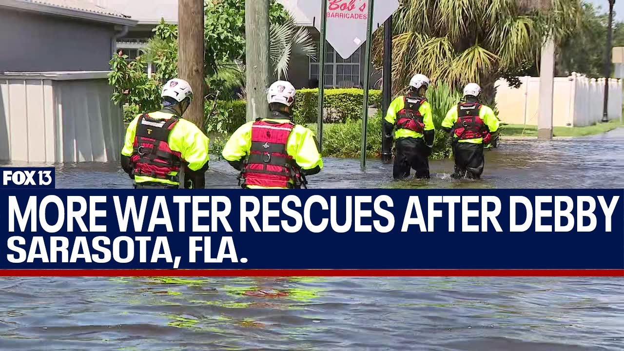Water rescues continue in Sarasota after Debby