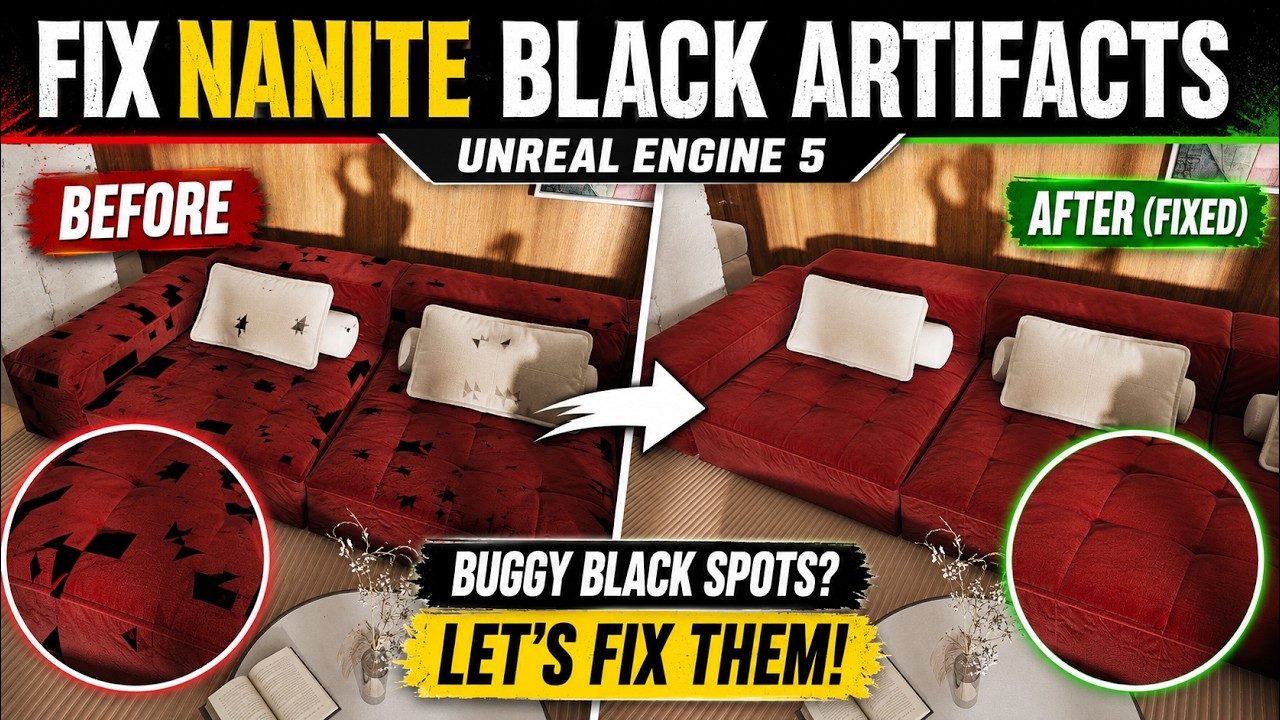 Fix Nanite Black Artifacts Without Disabling Nanite | Unreal Engine 5 Tutorial