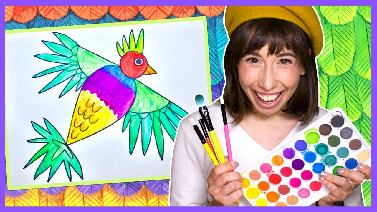 How to Draw a Colorful Bird! | Easy Bird Drawing with Bri Reads