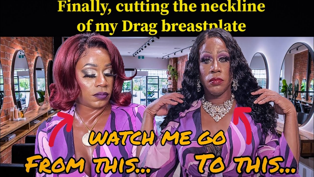 How to cut the neckline on a Drag breastplate