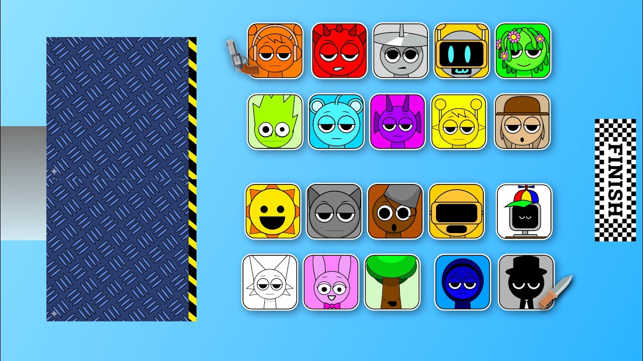 Sprunki Race: All Sprunki Battle to the Finish 😮💨