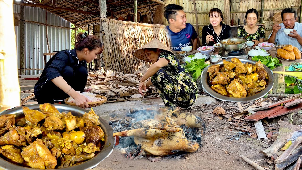 Hai Mẹ Con Làm Gà Xào Lăn Cho Cha Đi Làm Đồng Về Ăn Trưa - Cuộc Sống Bình Yên Quê Nhà | KBMQ T126