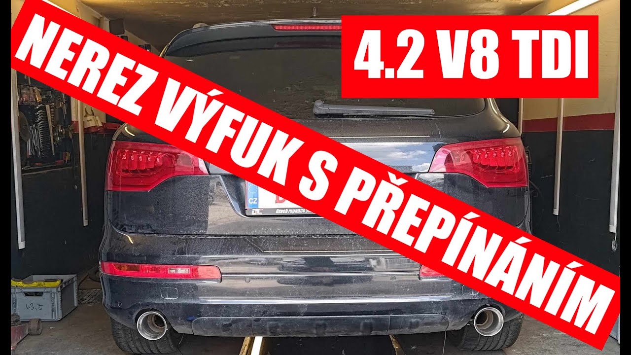 Audi Q7 4.2 TDI s DPF - zakázkový výfuk s přepínáním hlučnosti DCar.cz