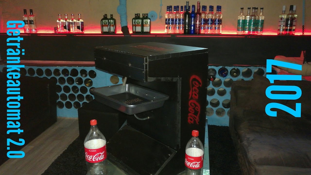Coca Cola Getränke Automat Zuhause Bauen / Holz 3 Getränke Neu 2017 mit Rückflusssystem+ Kühlung