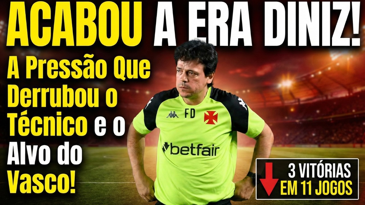 🚨💣 VASCO DEMITE DINIZ! 😱🔥 DERROTA NO CARIOCA FEZ A PRESSÃO EXPLODIR NOS BASTIDORES!