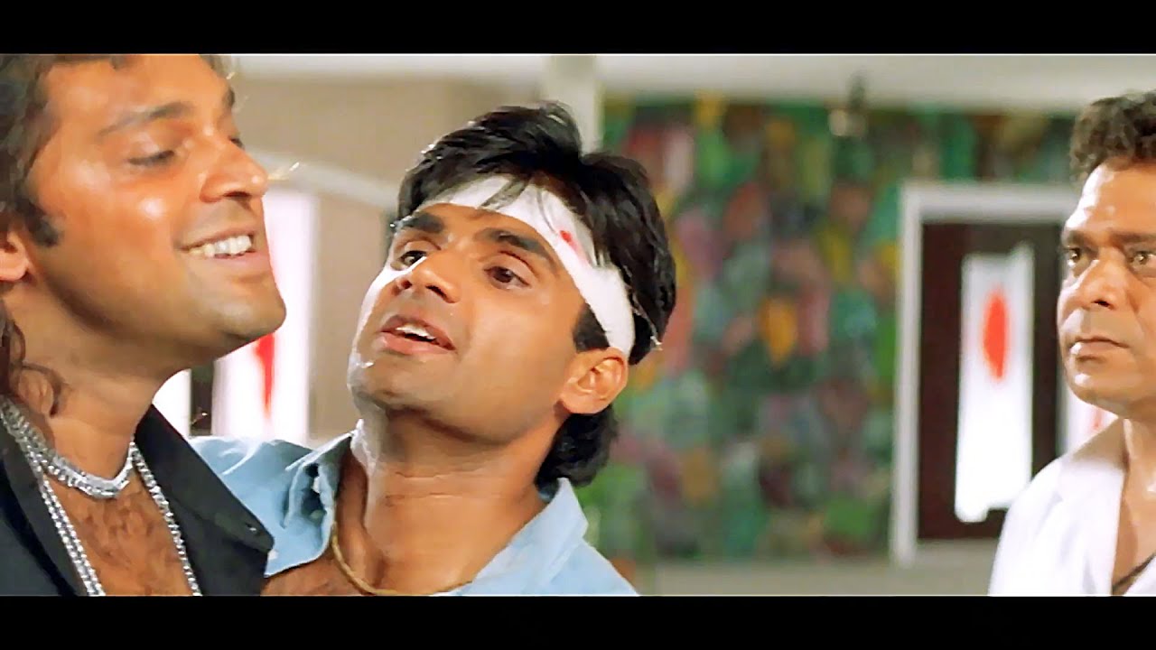 मैं तेरे बाप का नाजायज़ औलाद हूँ - Suniel Shetty | ज़बरदस्त Bollywood सीन | Gaddar (1995)