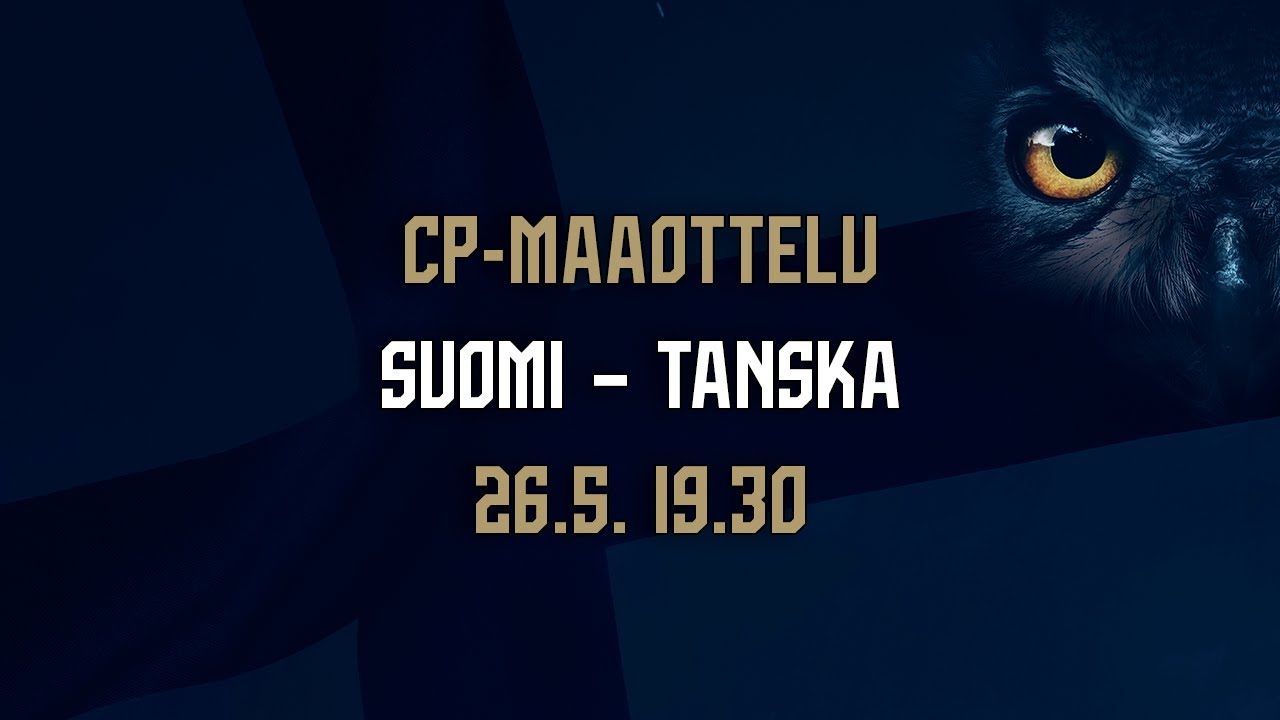 CP-jalkapallomaajoukkueen maaottelu | Suomi – Tanska | 26.5. 19.30