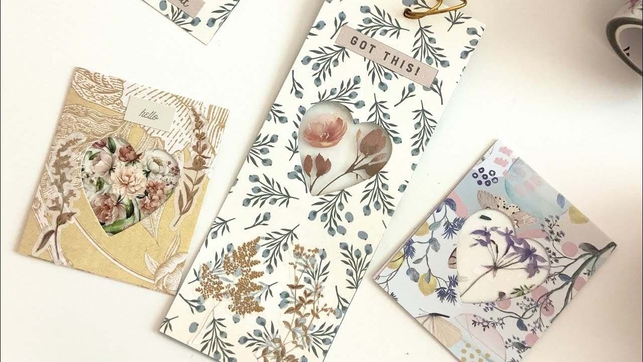 How to make Bookmarks Specimen Slides & Tags PET Washi Tape Journal Ideas