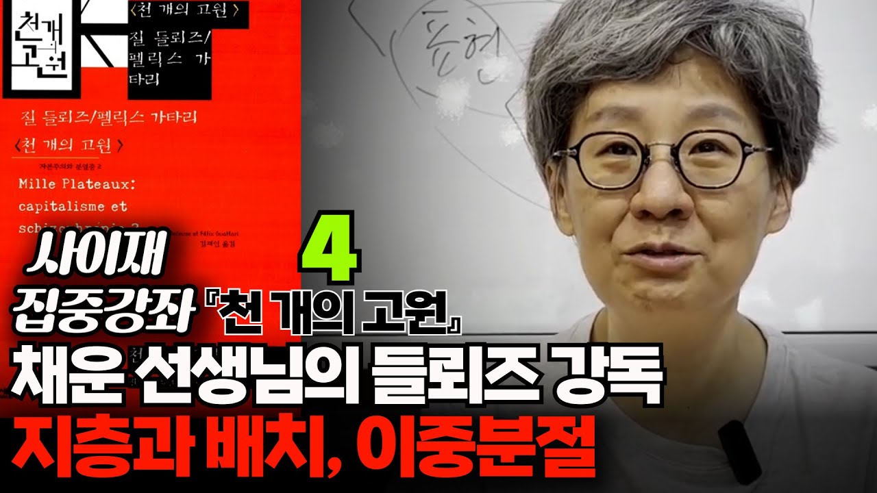 지층과 배치, 이중분절┃채운 선생님의 들뢰즈 강독 4┃사이재 집중강좌