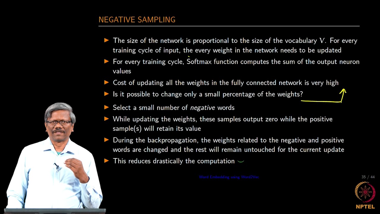 Reduction of complexity - sub-sampling, negative sampling