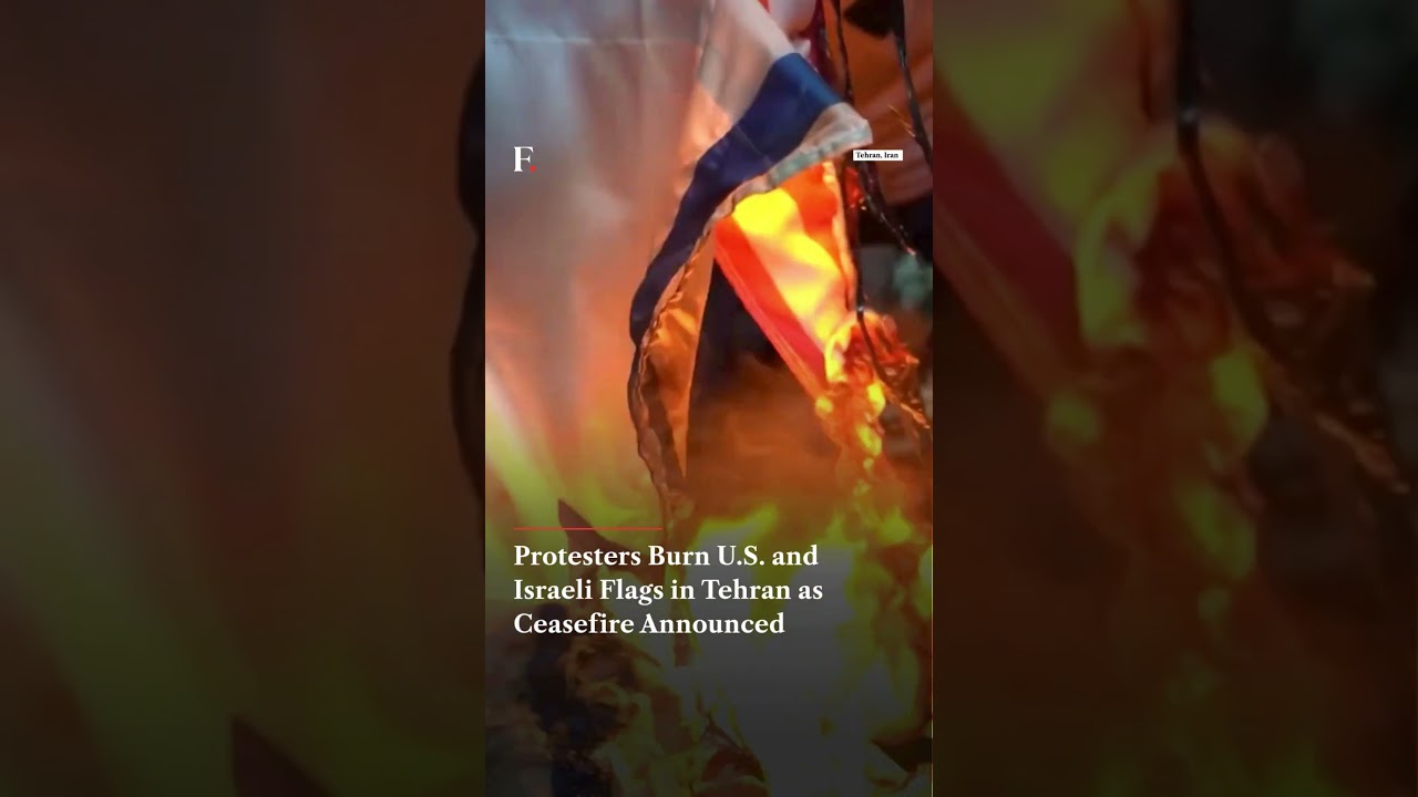 Protesters Burn U.S. and Israeli Flags in Tehran as Ceasefire Announced | N18G