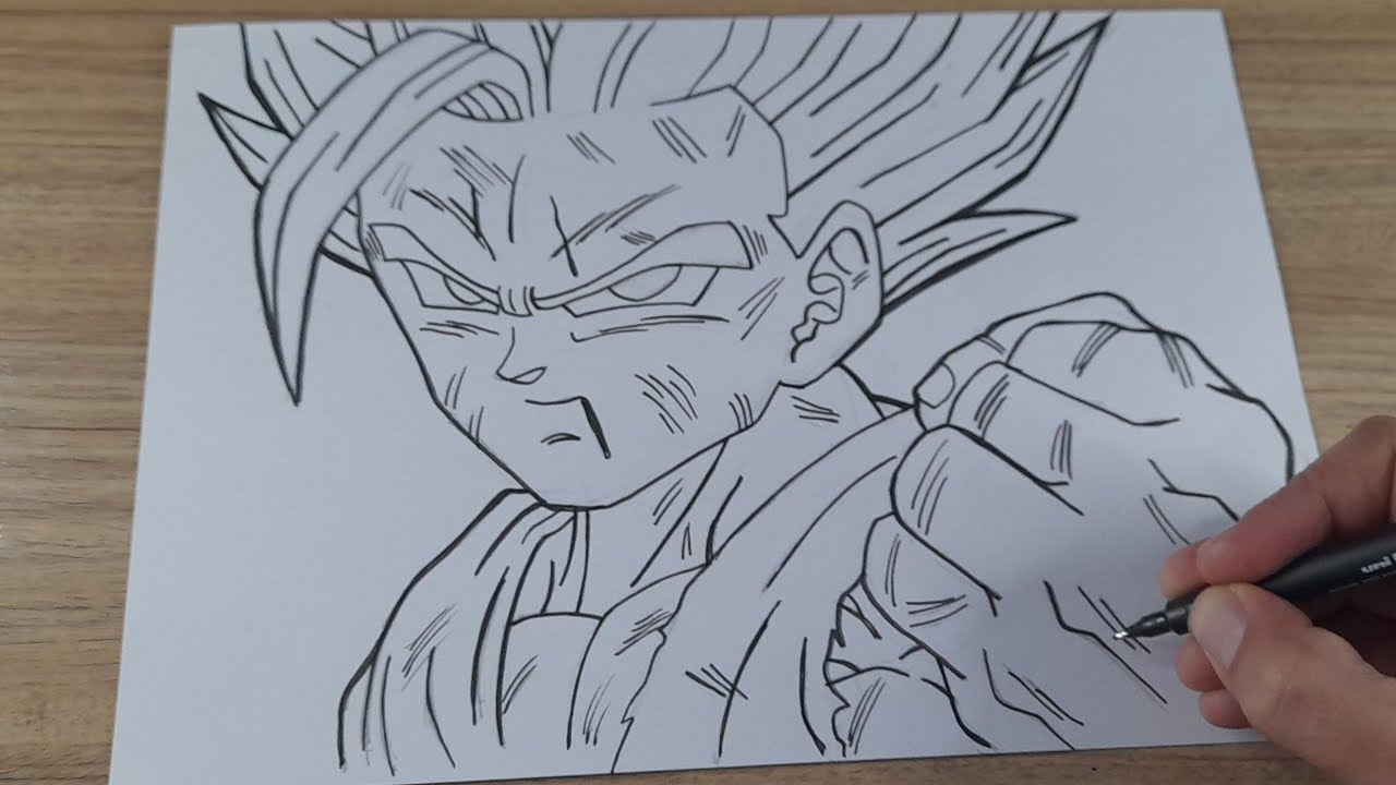 COMO DESENHAR O GOHAN SUPER SAYAJIN 2 PASSO A PASSO