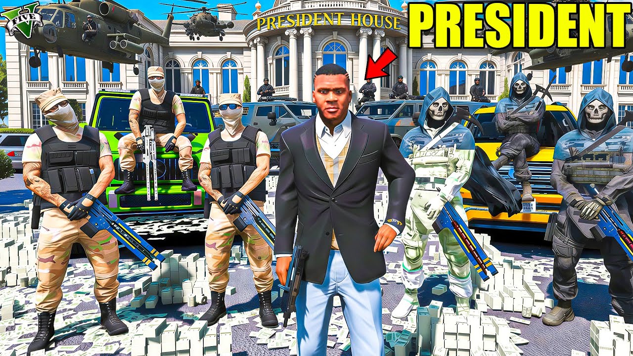 Franklin Become The MOST DANGEROUS PRESIDENT of LOS SANTOS in GTA | SHINCHAN & CHOP