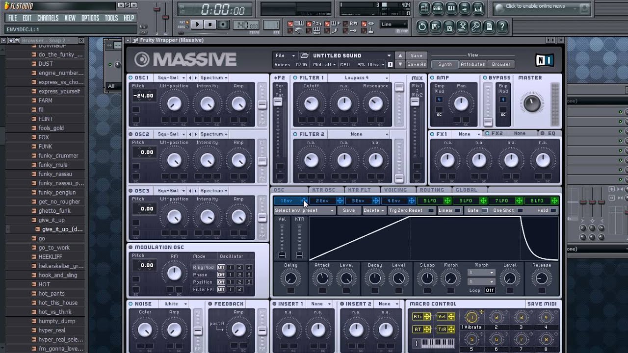 How to make a Jungle Warp bassline on Massive (Dead Dread bass)