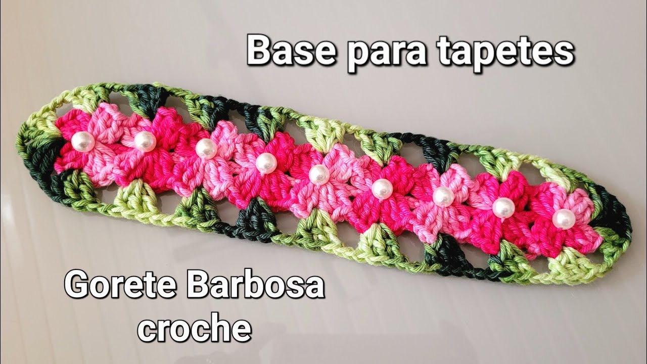 Base em croche para tapetes