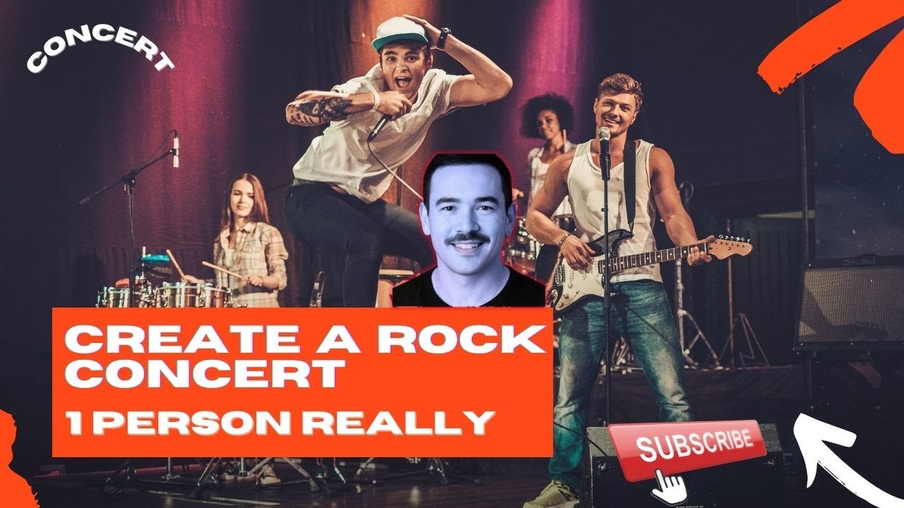 Create a Rock Concert with 1 person Really | How I Created a Full Rock Concert Alone!
