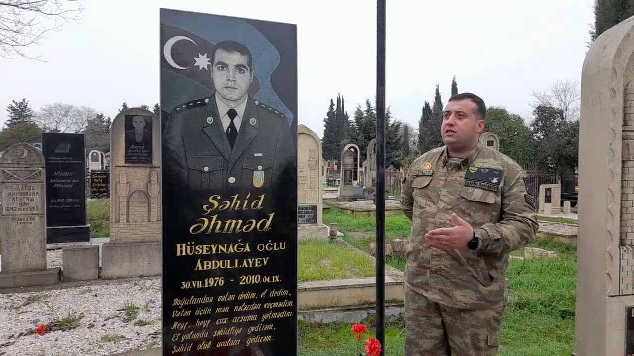 Cəlilabadin qəhrəman səhidi Əhməd Abdullayevin Əsgəri Məzarini Ziyarət etdi