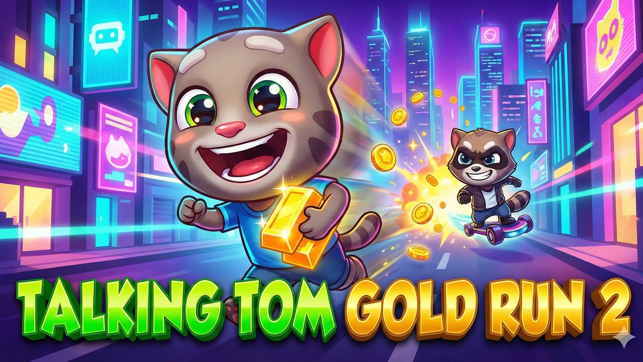 🎮🏃‍♂️💨 Talking Tom Gold Run 2 – Coins, Chaos & Epic Chase! 💰🦝🔥