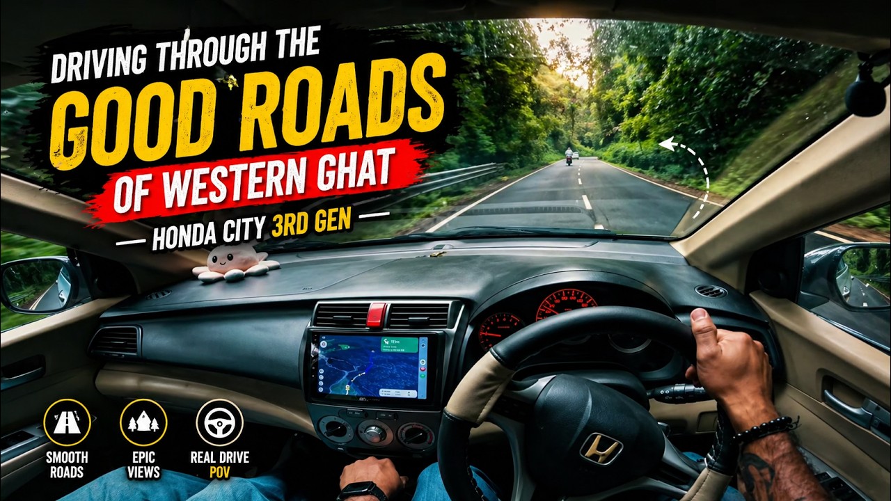 Driving through the GOOD ROADS of Western Ghat in Honda City 3rd Gen