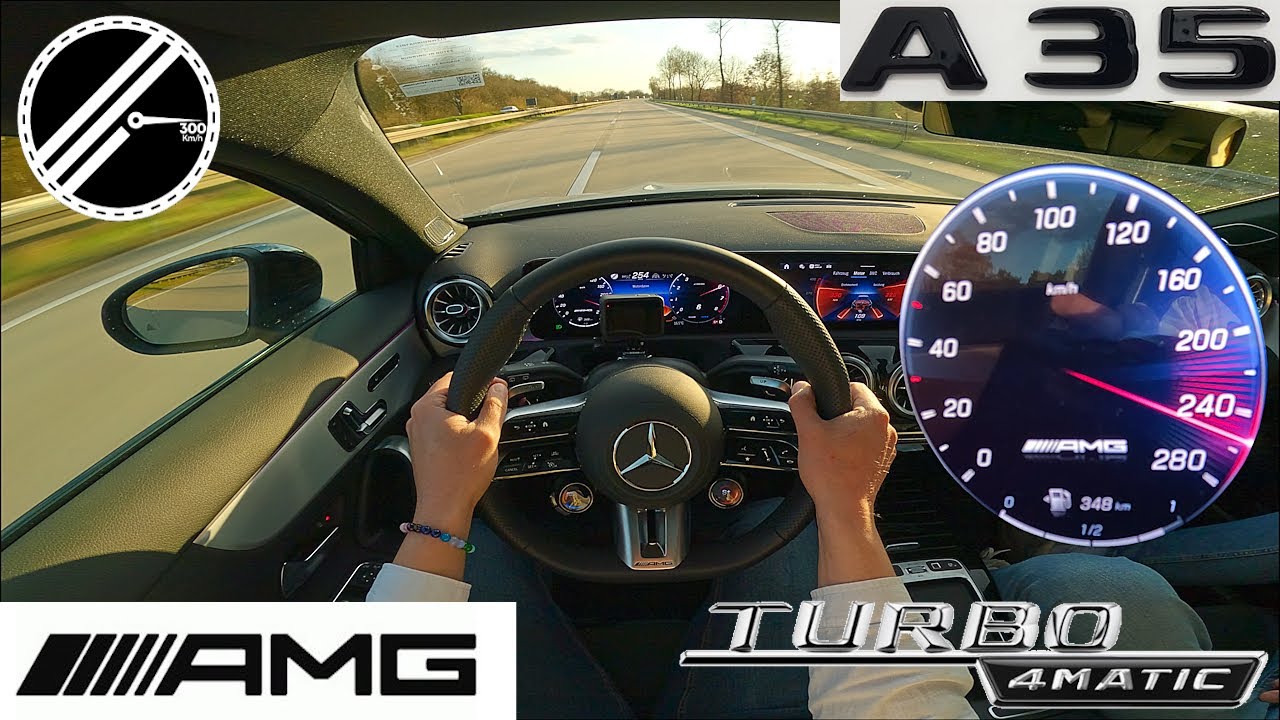 Mercedes-AMG A 35 | 306 PS | Top Speed Drive German Autobahn No Speed Limit POV