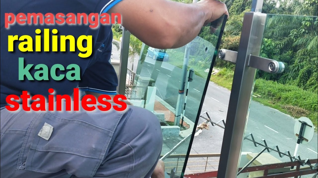 PEMASANGAN RAILING KACA STAINLESS STEEL BALKONI || renovasi rumah minimalis