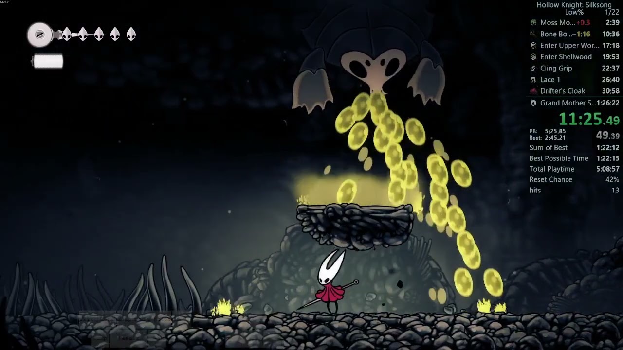 Low% Glitched(dupeless) in 1:19:41 | Hollow Knight Silksong