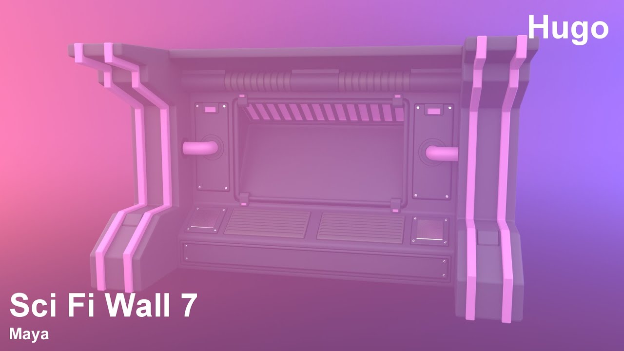[Maya] Sci Fi Wall 7