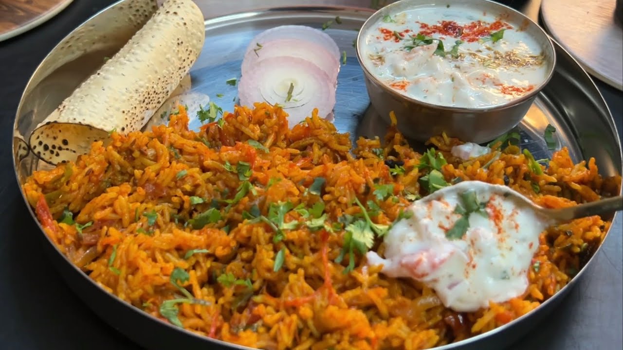 Tomato Pulao Aur Raita Ki Recipe | Tomato Pulao Recipe | Pulao Recipe 