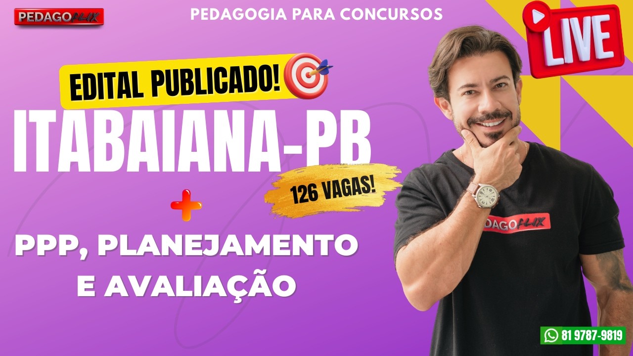 🔴 Ao vivo | PPP, Planejamento e Avaliação para Concursos