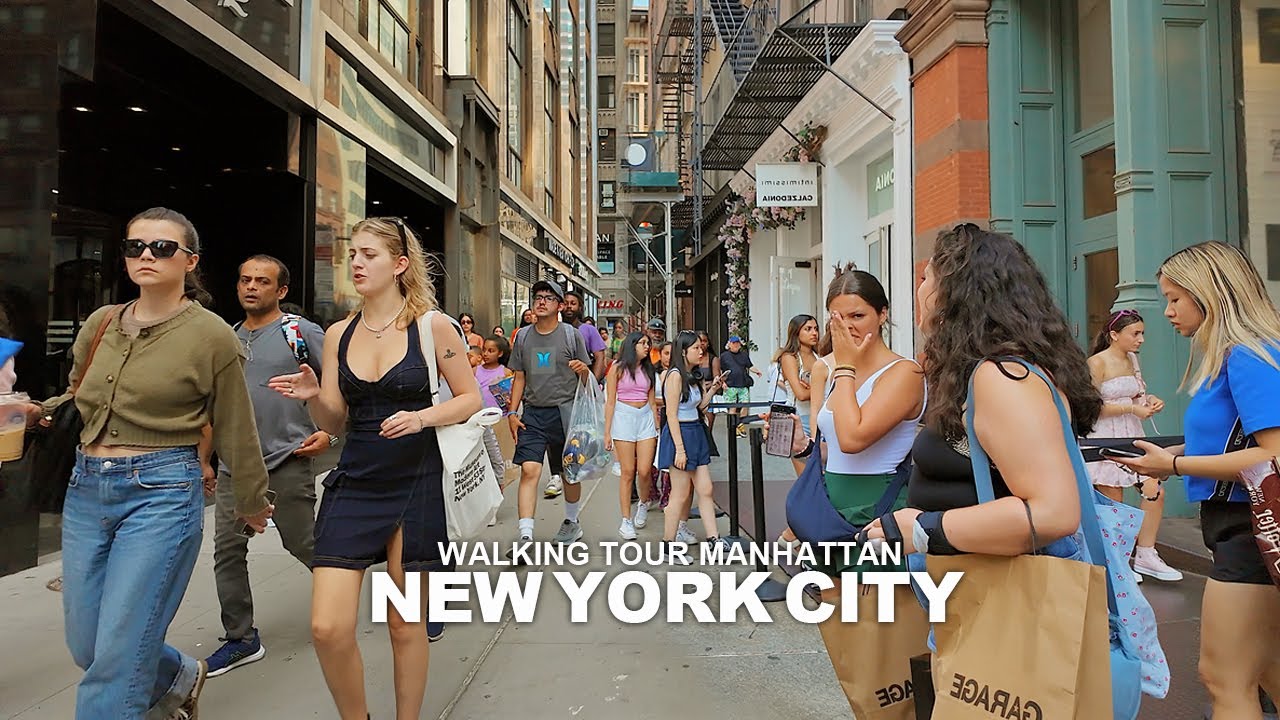 New York Manhattan Summer Walk, Broadway, 42nd Street, 6th Ave, Lexington Ave, Chelsea, 5th Avenue