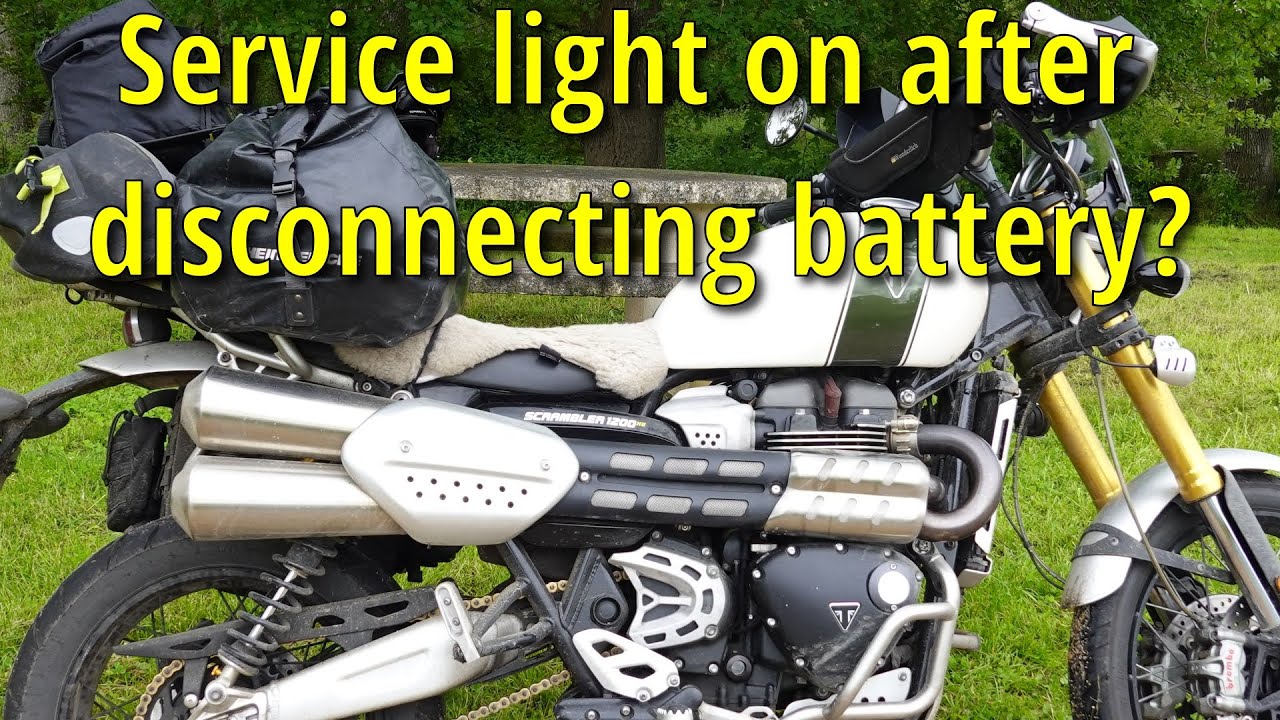 Triumph Scrambler: Service light on after disconnecting the battery