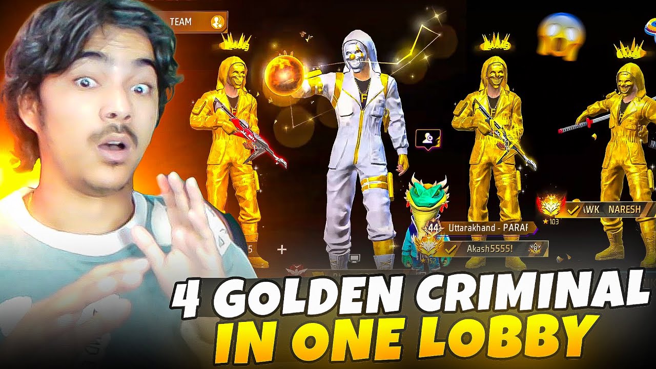 4 Golden Criminal in Same Lobby❗ Laka Gamer