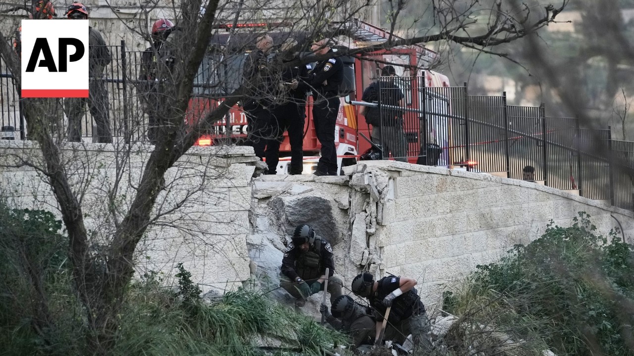 Fragments of an Iran missile strike hit the Old City in Jerusalem