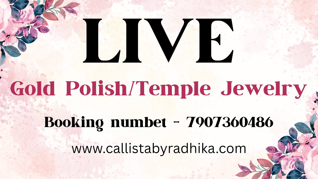 Gold Polish / Temple Jewellery LIVE | 7907360486 | Callista By Radhika #live #jewellerylive